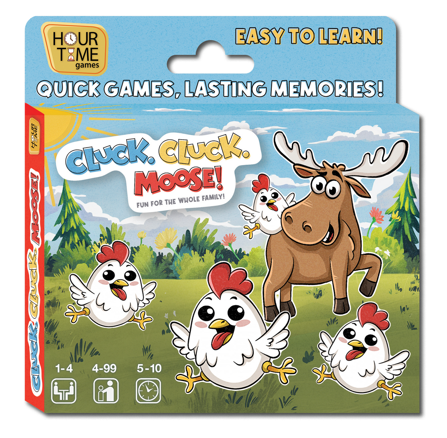 Cluck Cluck Moose – Hilarious Animal-Themed Card Game for a Fun Family Game Night, Easter Games for Family Reunion Gift Ideas, & Easter Basket Party Stuffers for Ages 4+