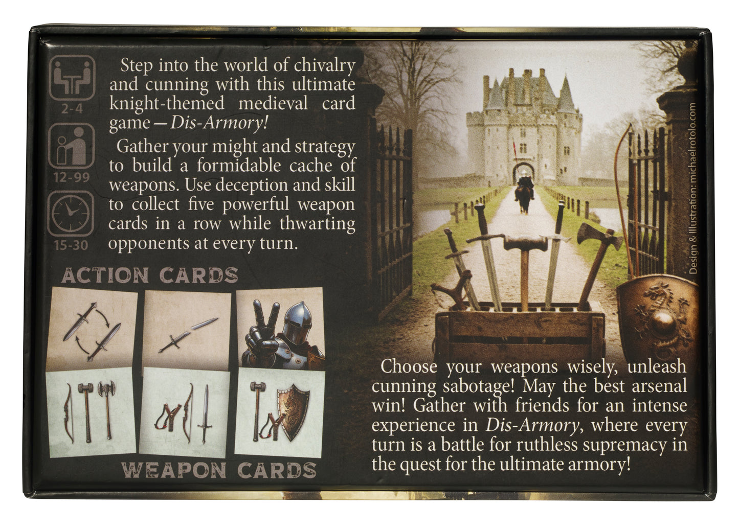 DisArmory- A medieval themed card game for ages 12+, 2-5 Players, 15-30 Minutes,